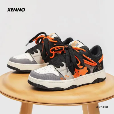 Genuine Leather Thick Sole High Top Sneakers